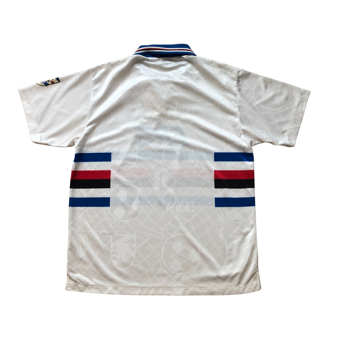 1996/97 SAMPDORIA Vintage Asics Football Training Shirt Jersey (L) Ver - Football  Shirt Collective