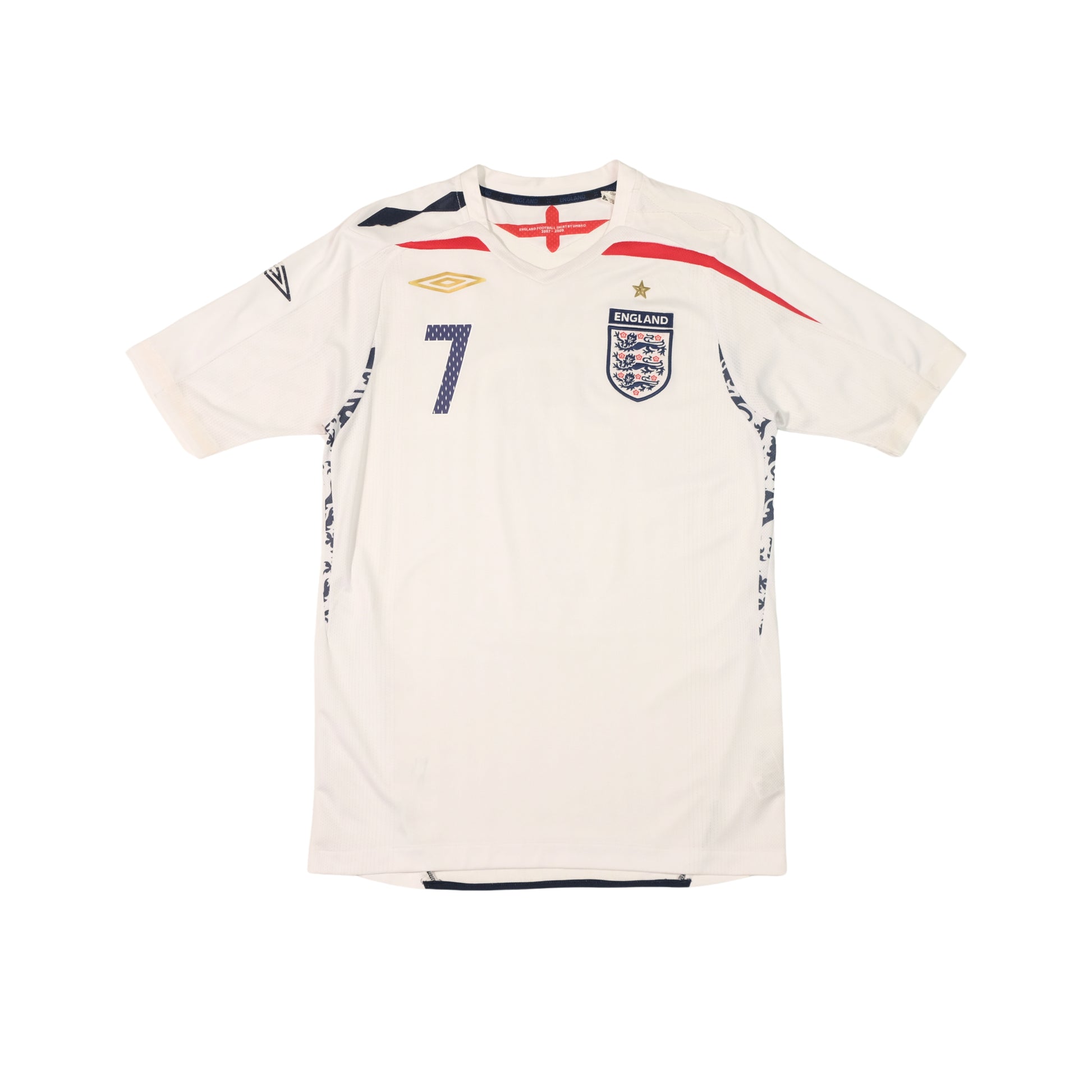 2007/09 England Home Shirt Umbro Beckham