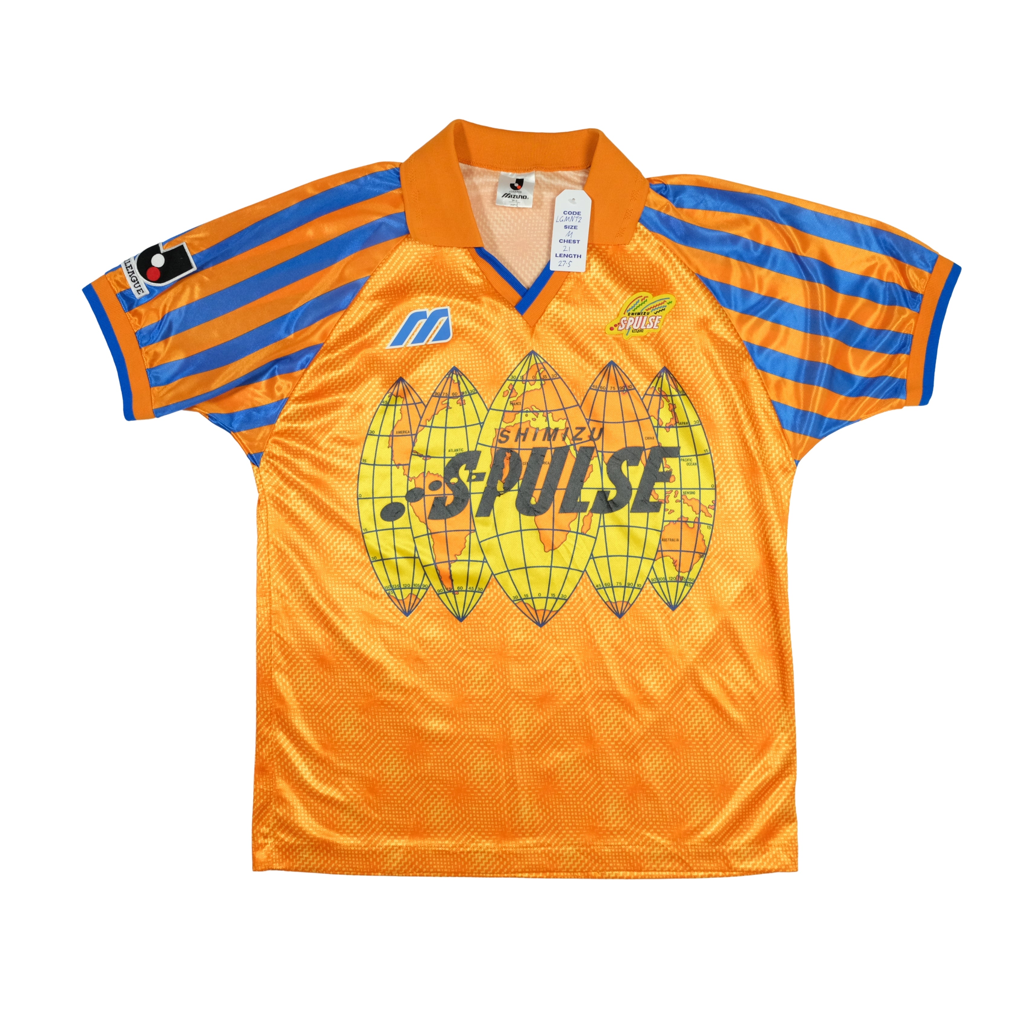 Shimizu S-Pulse 1993/1994 J-League Japan Mizuno Football Shirt Medium