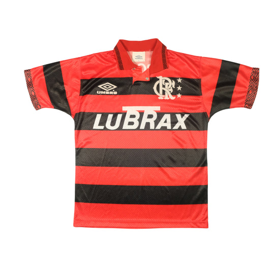 Flamengo Brazil Umbro 1994 Lubrax Away Football Shirt Large