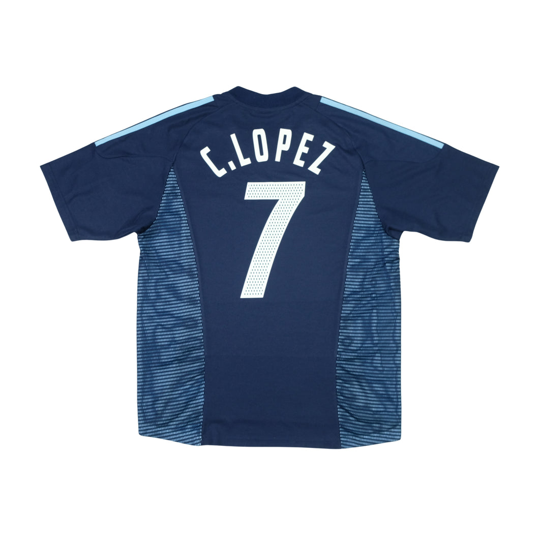 Argentina Lopez 2002/2004 Adidas Away Football Shirt Medium