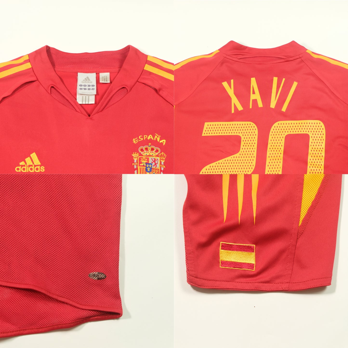 2004 Spain Home Shirt Xavi Adidas (L)