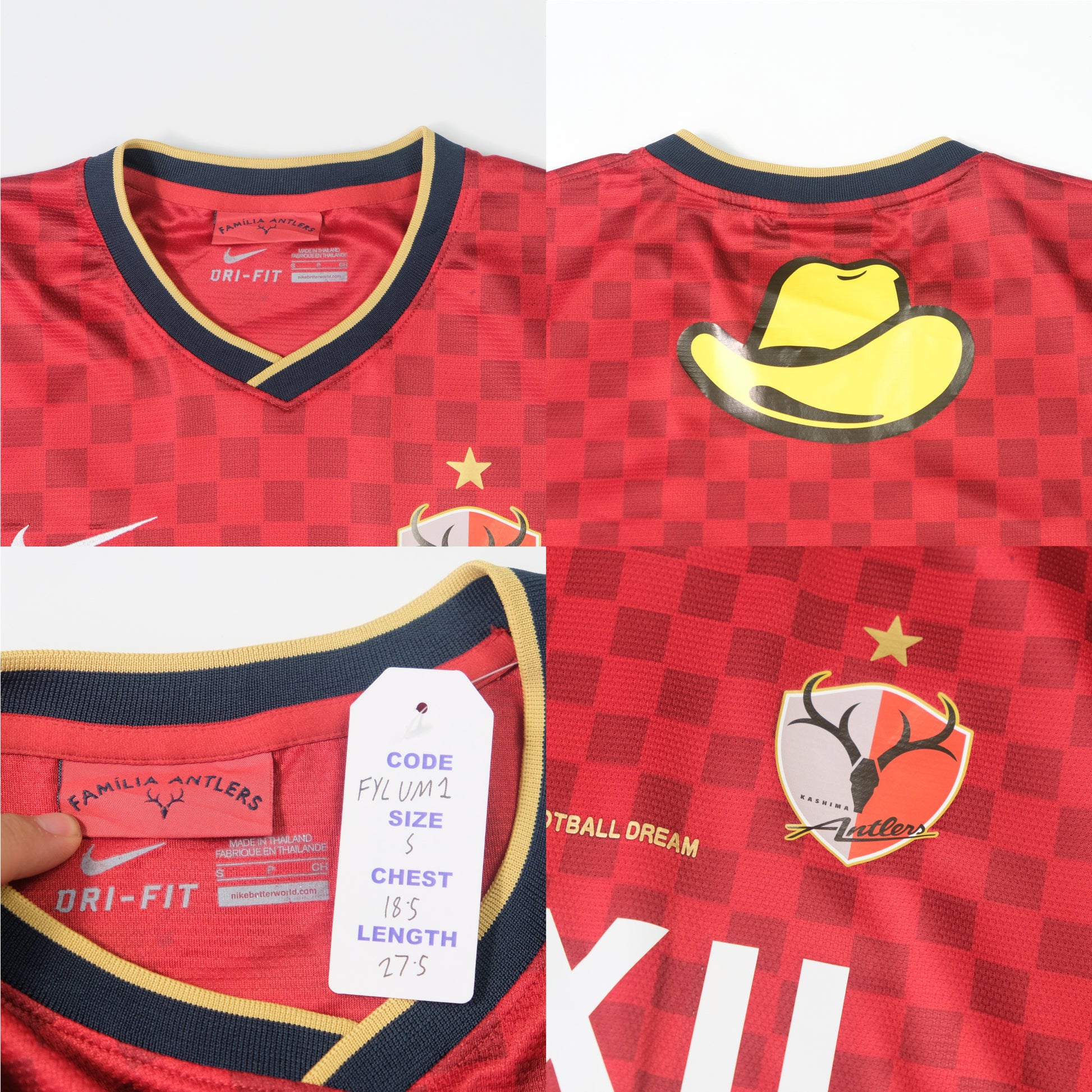 2014/15 Kashima Antlers Home Shirt J-League Nike (S)