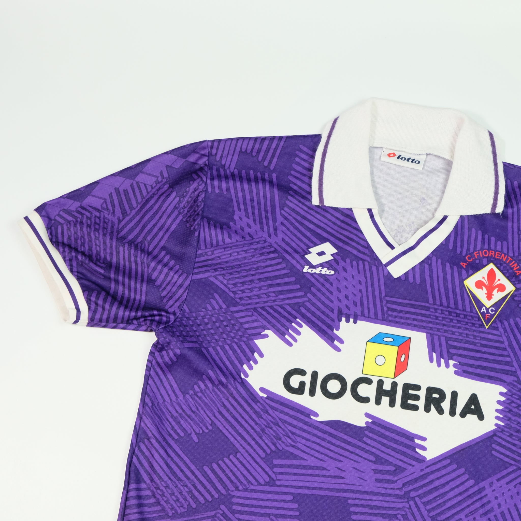 Cult Kits - 1991/92 FIORENTINA HOME SHIRT (M) LOTTO