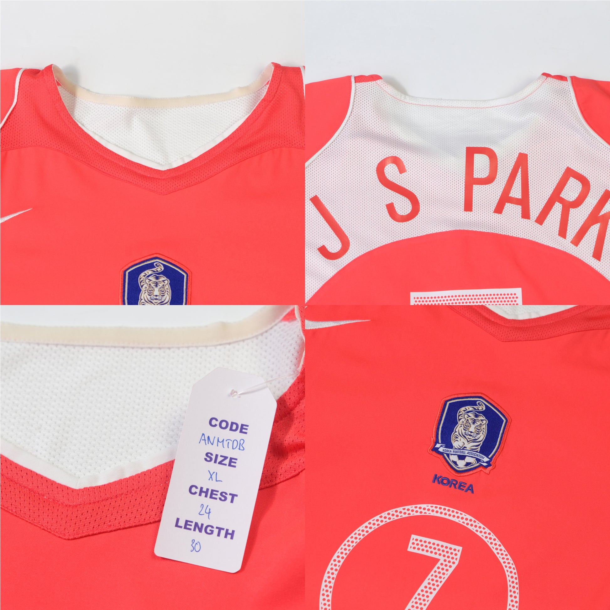 2004/06 South Korea Home Shirt Nike J S Park (L)