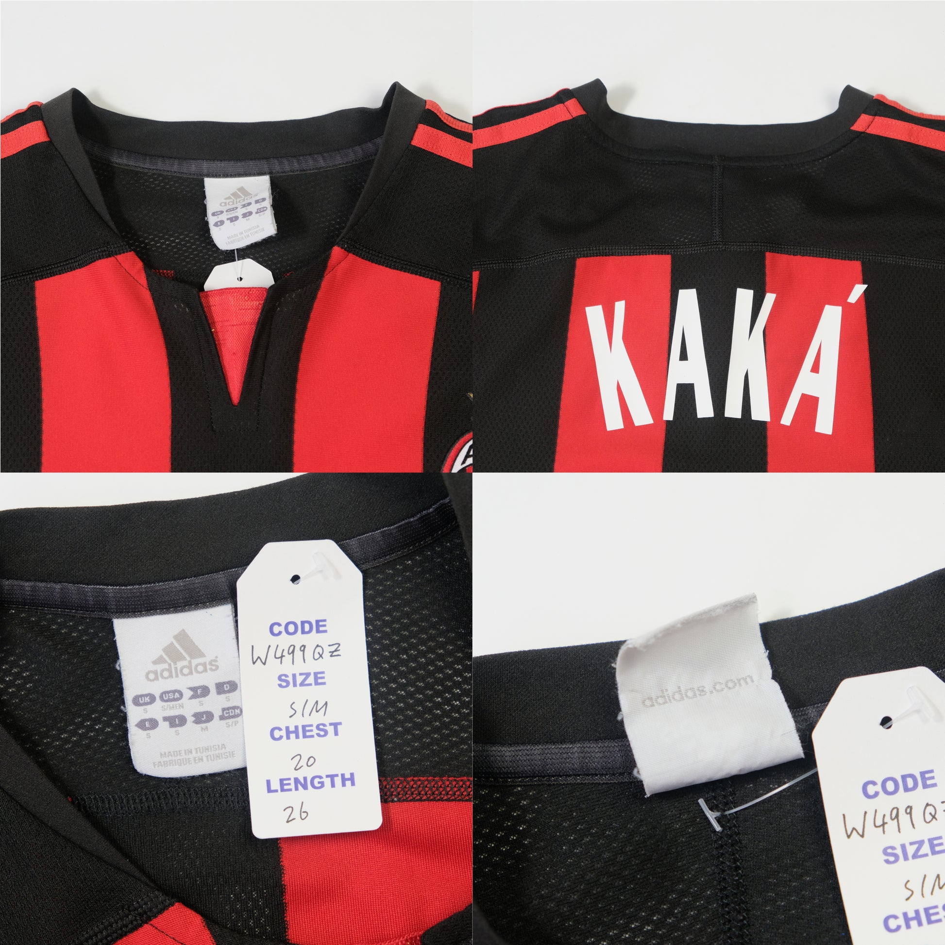 2003/04 AC Milan Home Shirt Adidas Kaka 