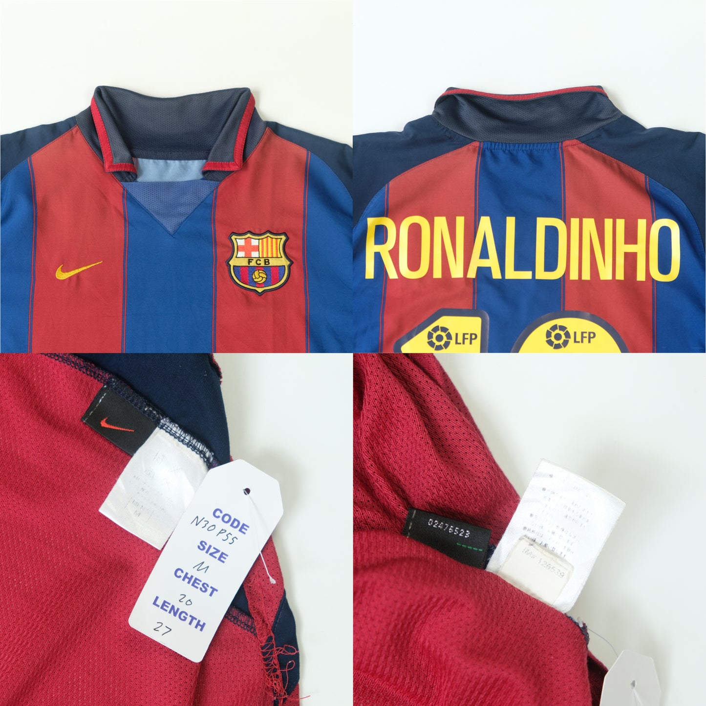 2003/04 Barcelona Home Shirt Ronaldinho Nike 