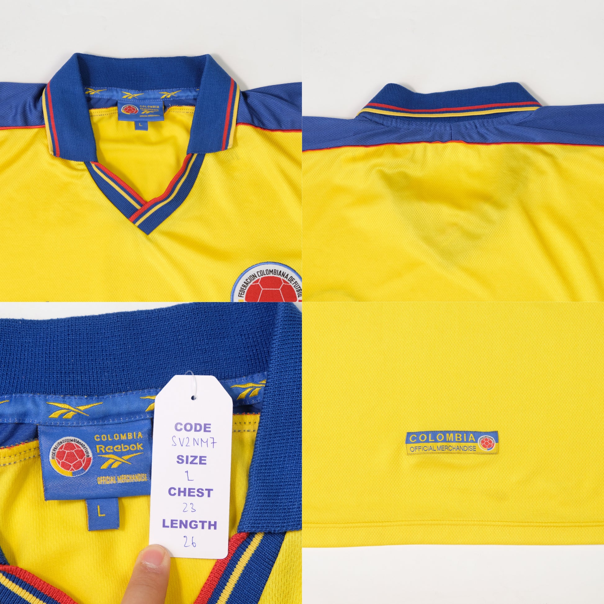 1998/00 Colombia Home Shirt Reebok 