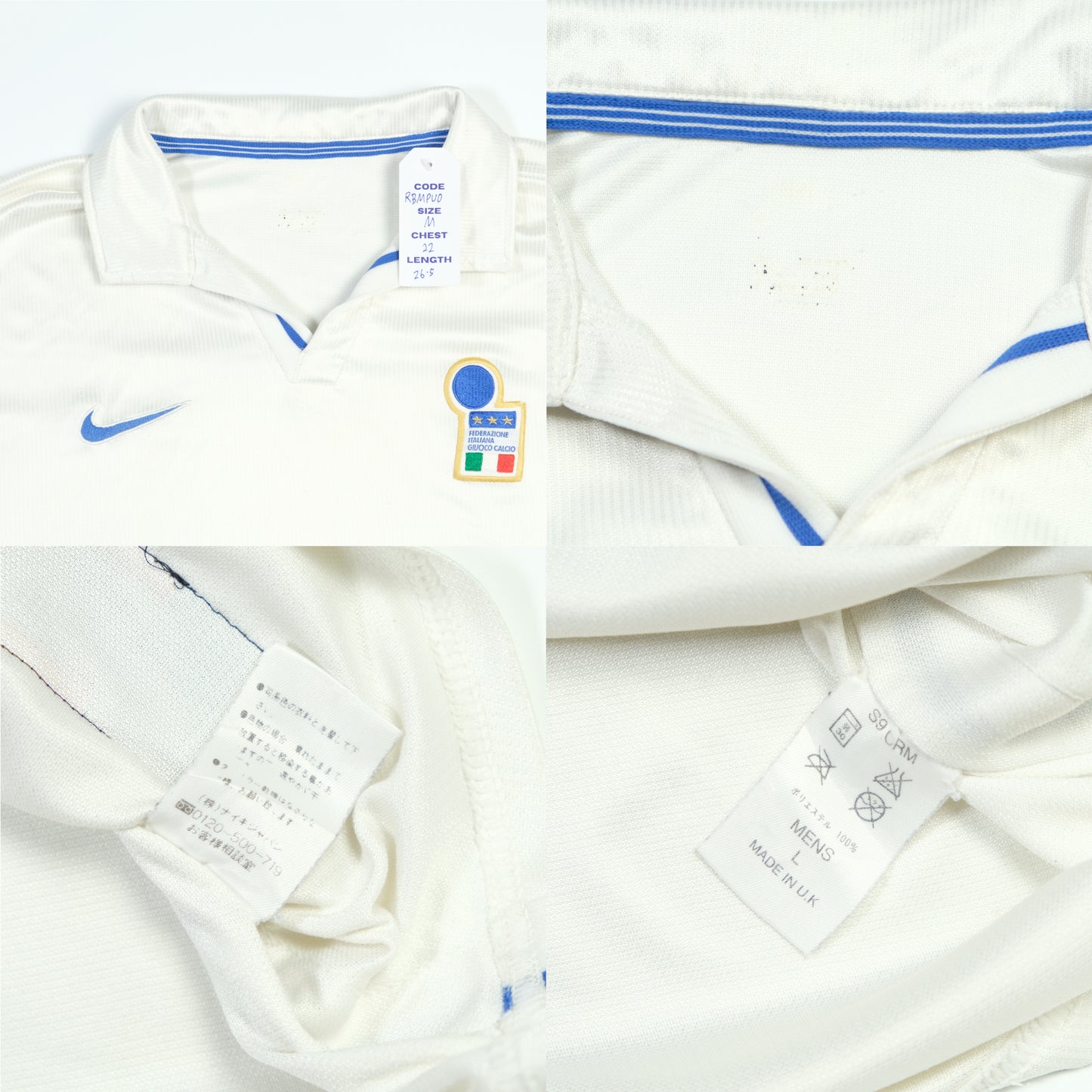 Italy 1997/1998 Nike Original Away Football Shirt Medium