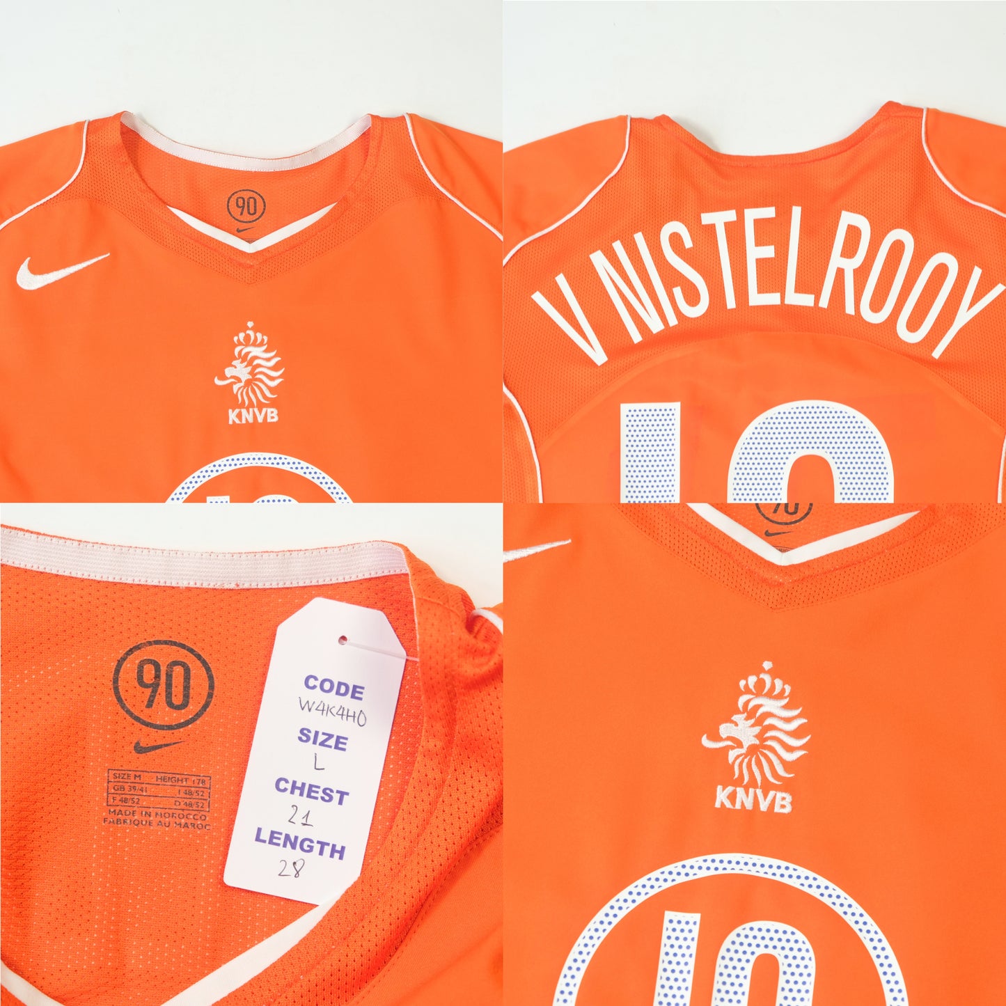 2004/05 Netherlands Home Shirt V.Nistelrooy Nike