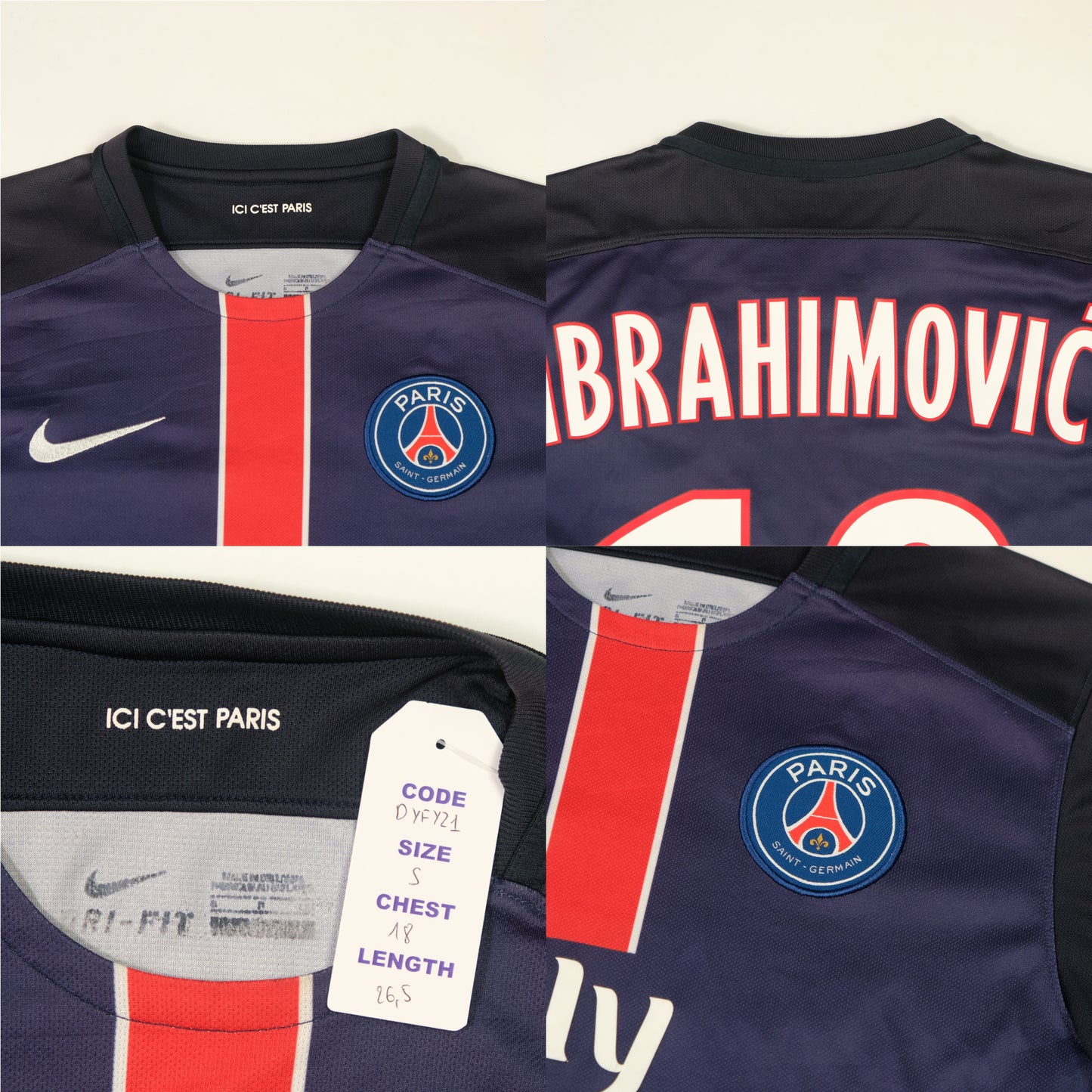 2015/16 PSG Home Shirt Ibrahimovic Nike