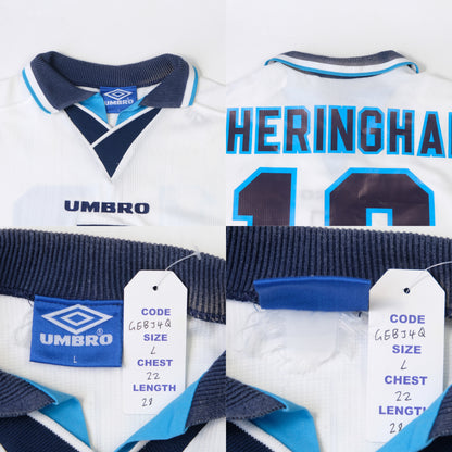 1995/97 England Home Shirt Umbro Sheringham