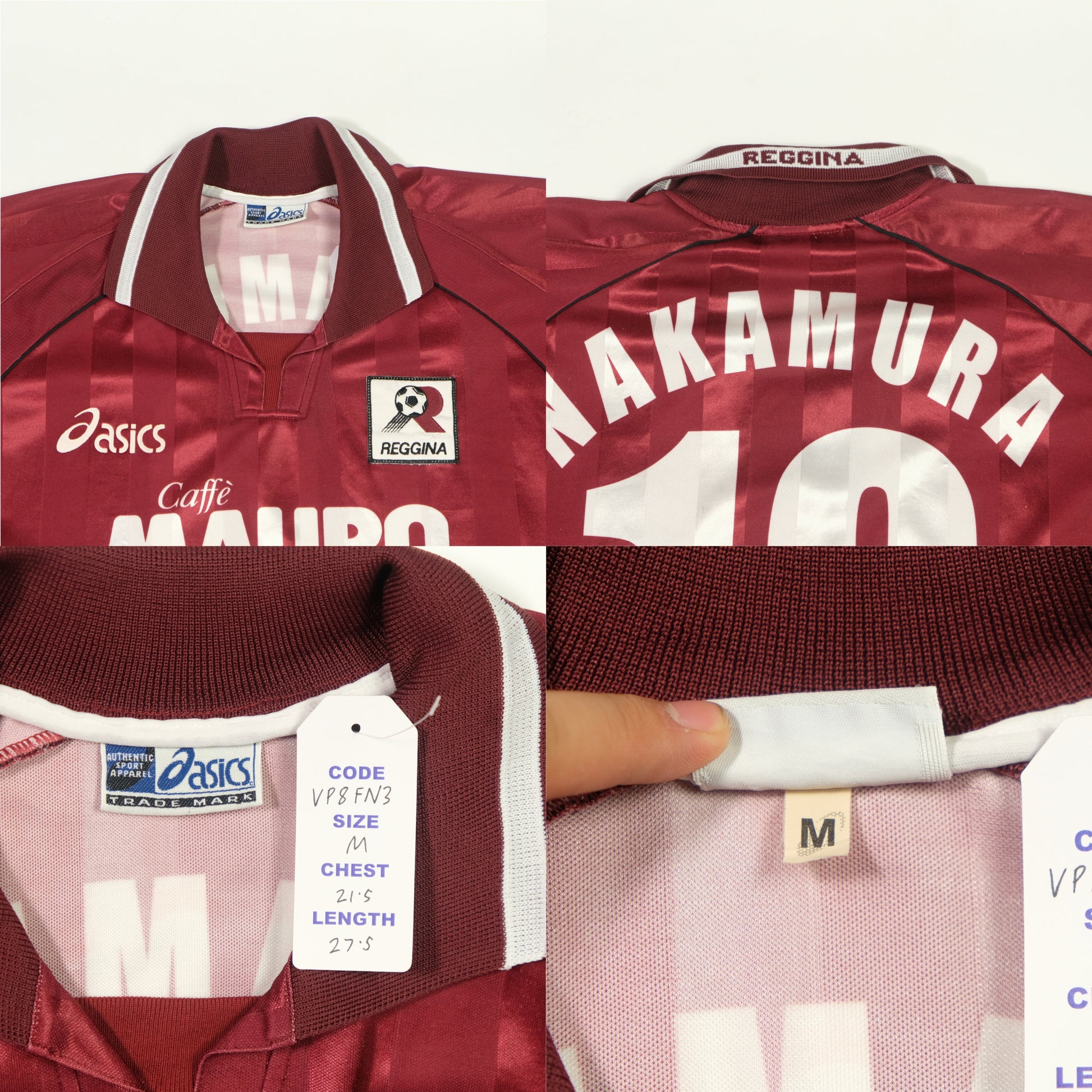 2002/03 Reggina Home Shirt Nakamura Asics