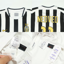 Load image into Gallery viewer, Juventus Italy Nedved Nike Original 2003/2004 Home Vintage Football Shirt Large
