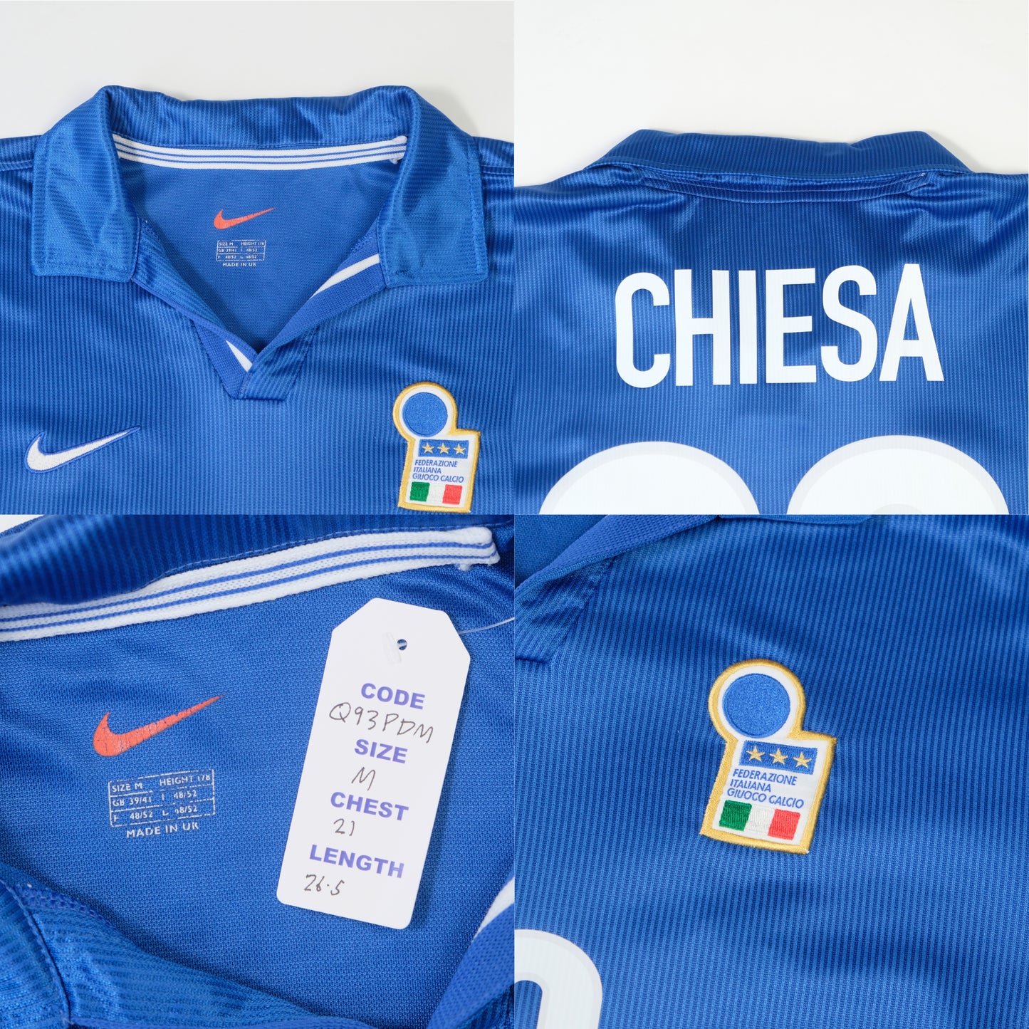 1997/98 Italy Home Shirt Nike Chiesa 