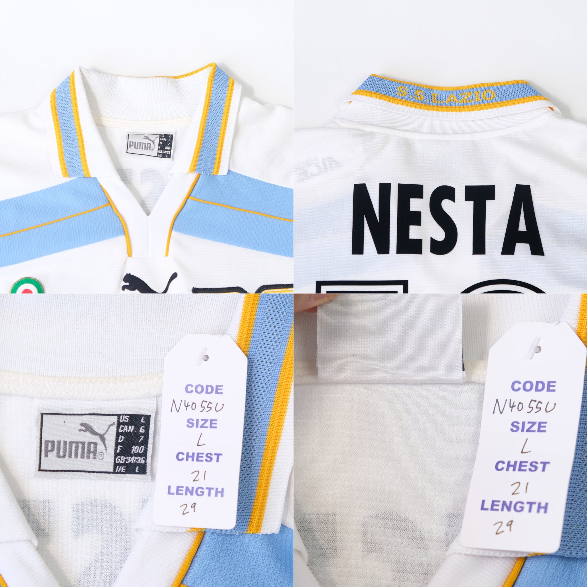 2000/01 Lazio Away Shirt Puma Nesta