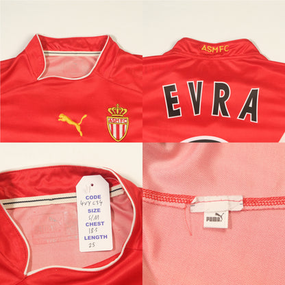 2003/04 AS Monaco Home Shirt Puma Evra (S/M)