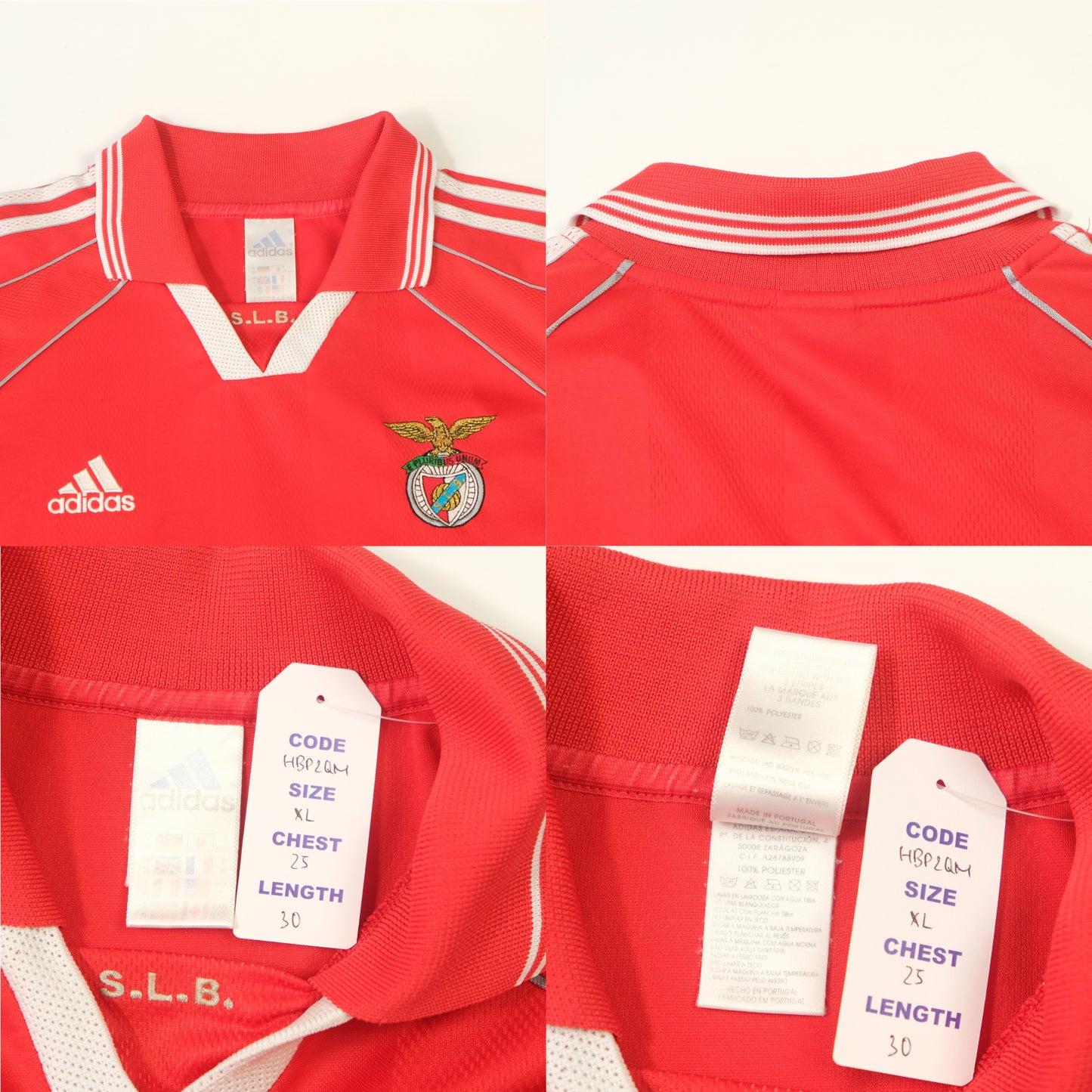 1999/00 Benfica Home Shirt Adidas 