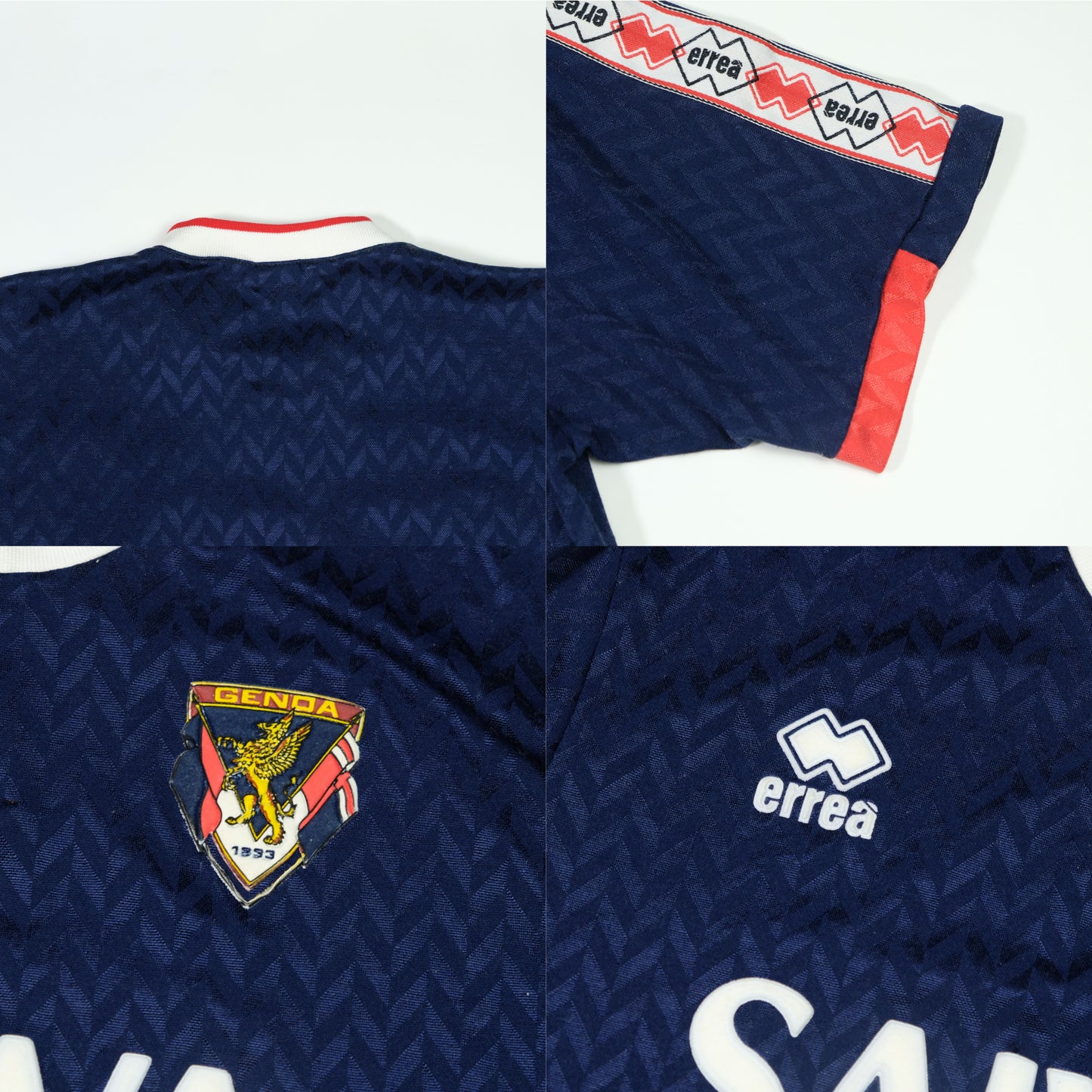 Genoa Errea Italy Original 1992/1993 Training Vintage Football Shirt Large