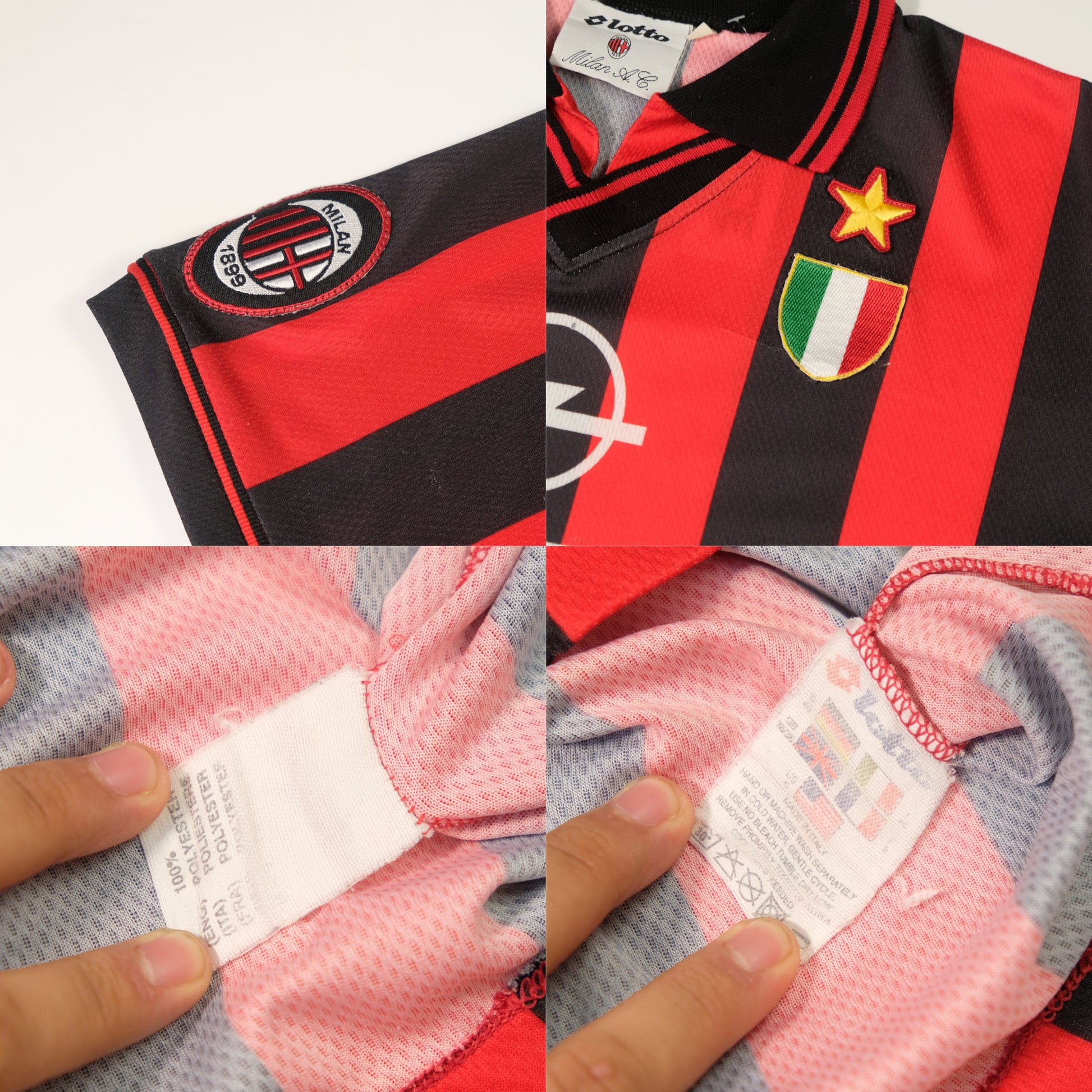 1996/97 AC Milan Home Shirt Lotto 