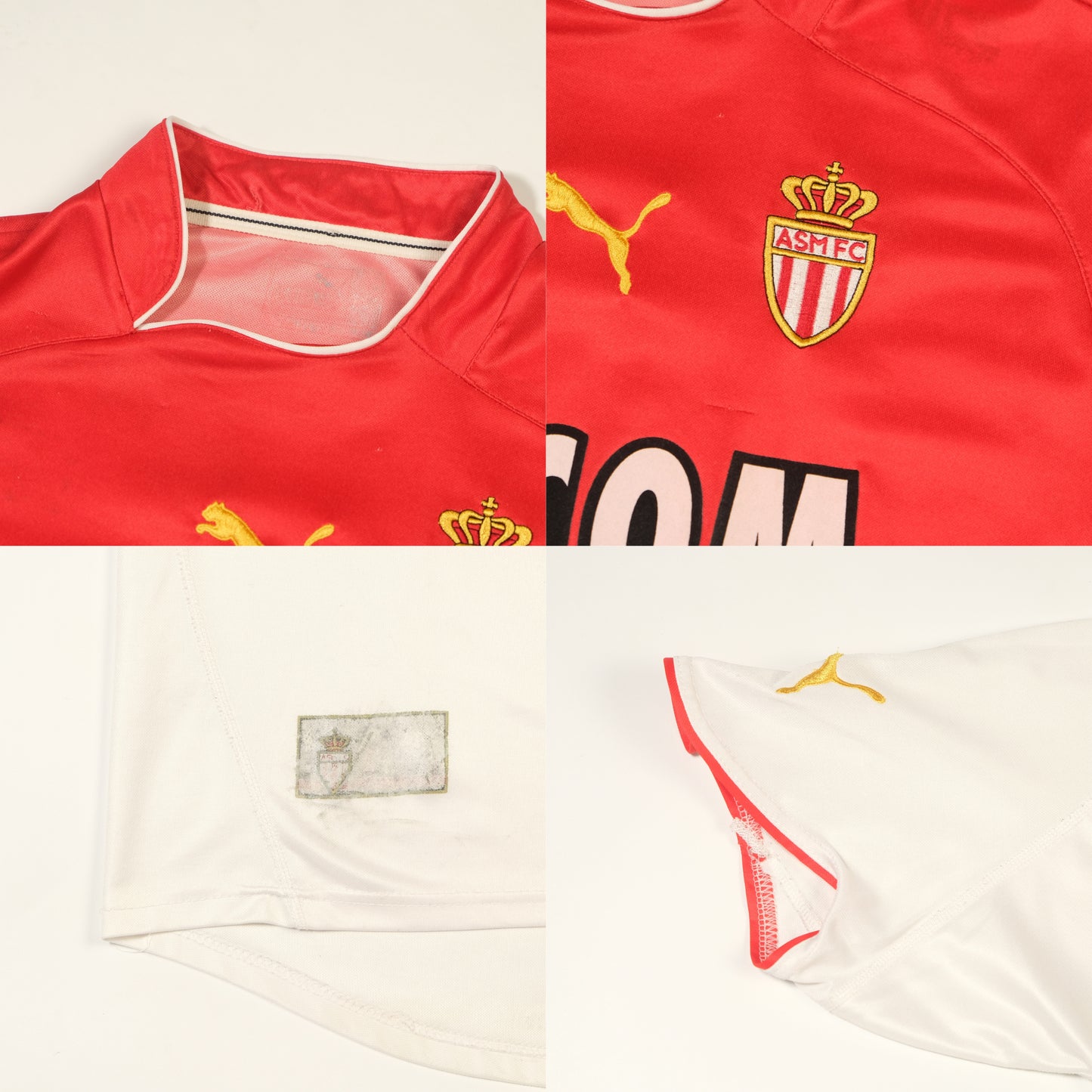 2003/04 AS Monaco Home Shirt Puma Evra (S/M)