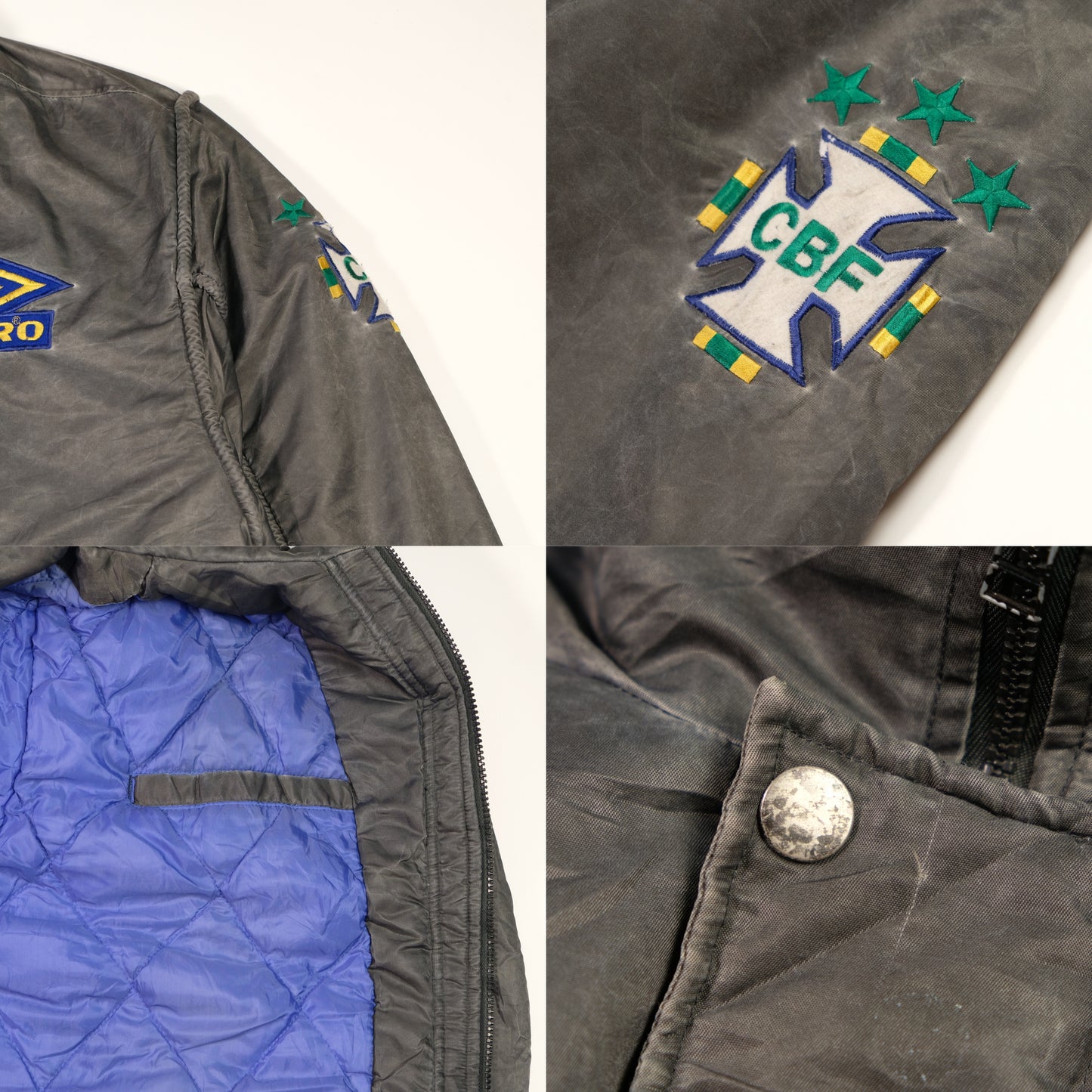 Brazil Rare Original Football Vintage Bomber Jacket 1991/1992 XL