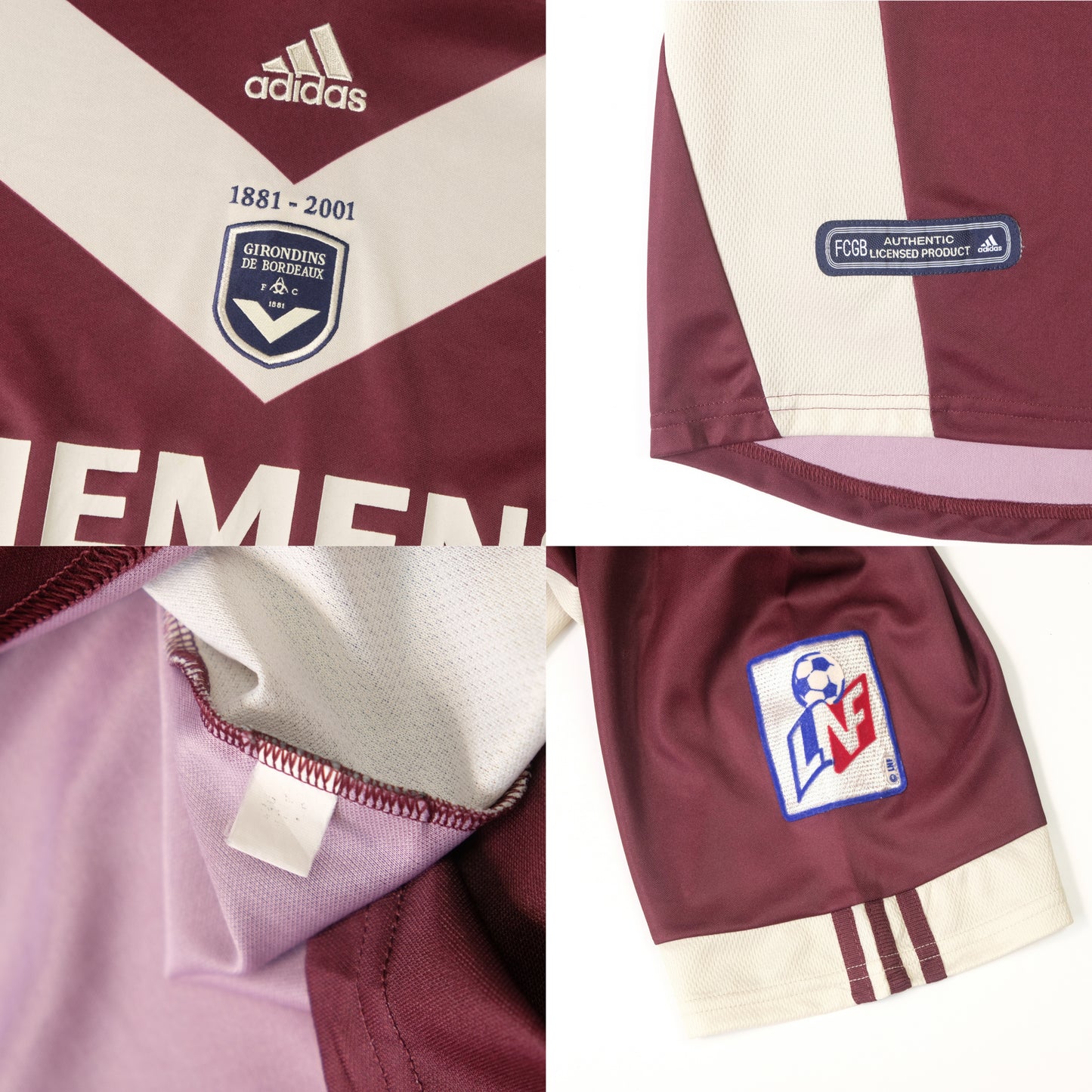 2001/02 Bordeaux Third Shirt Adidas (L/XL)