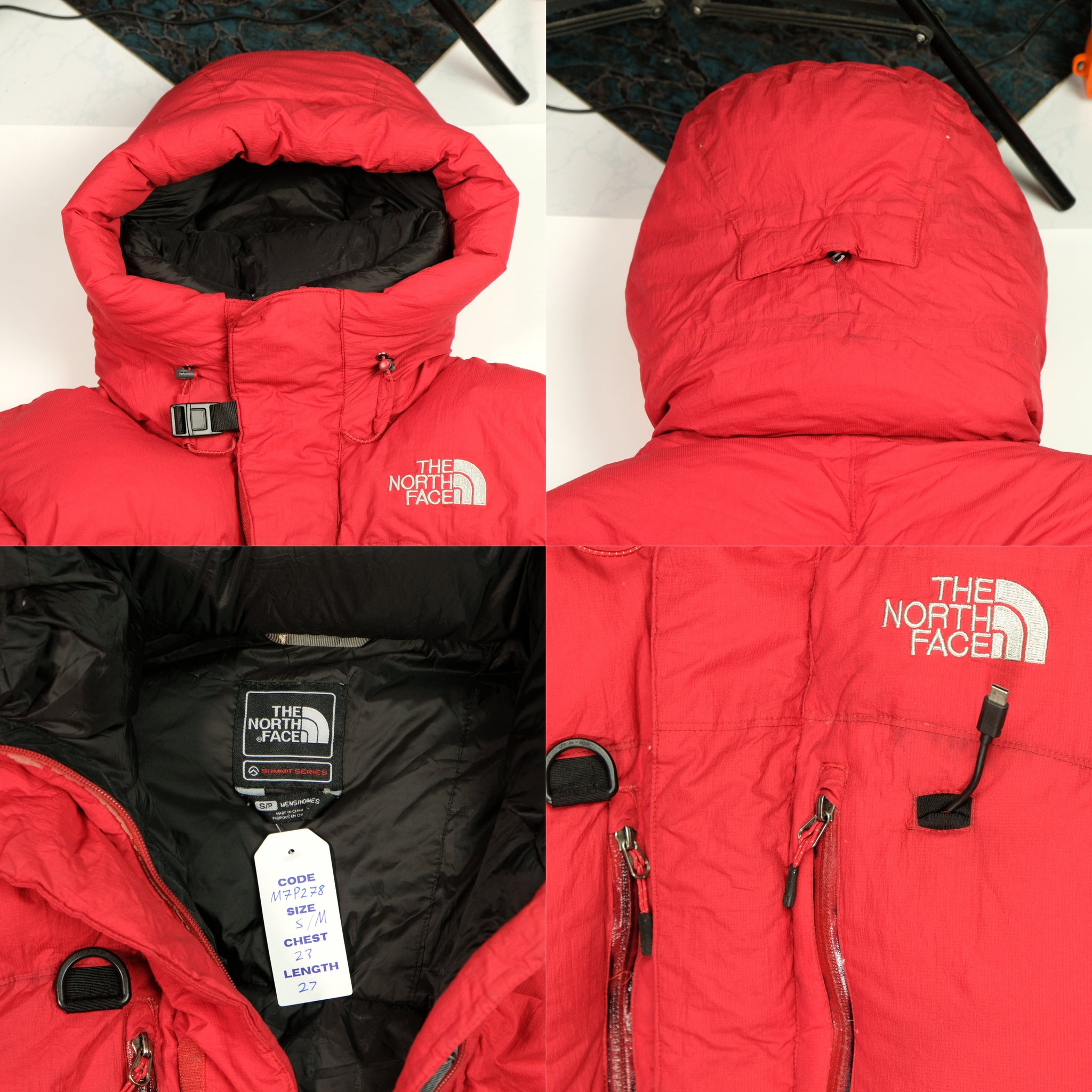 The North Face Summit Series Himalayan Vintage Red Puffer Jacket