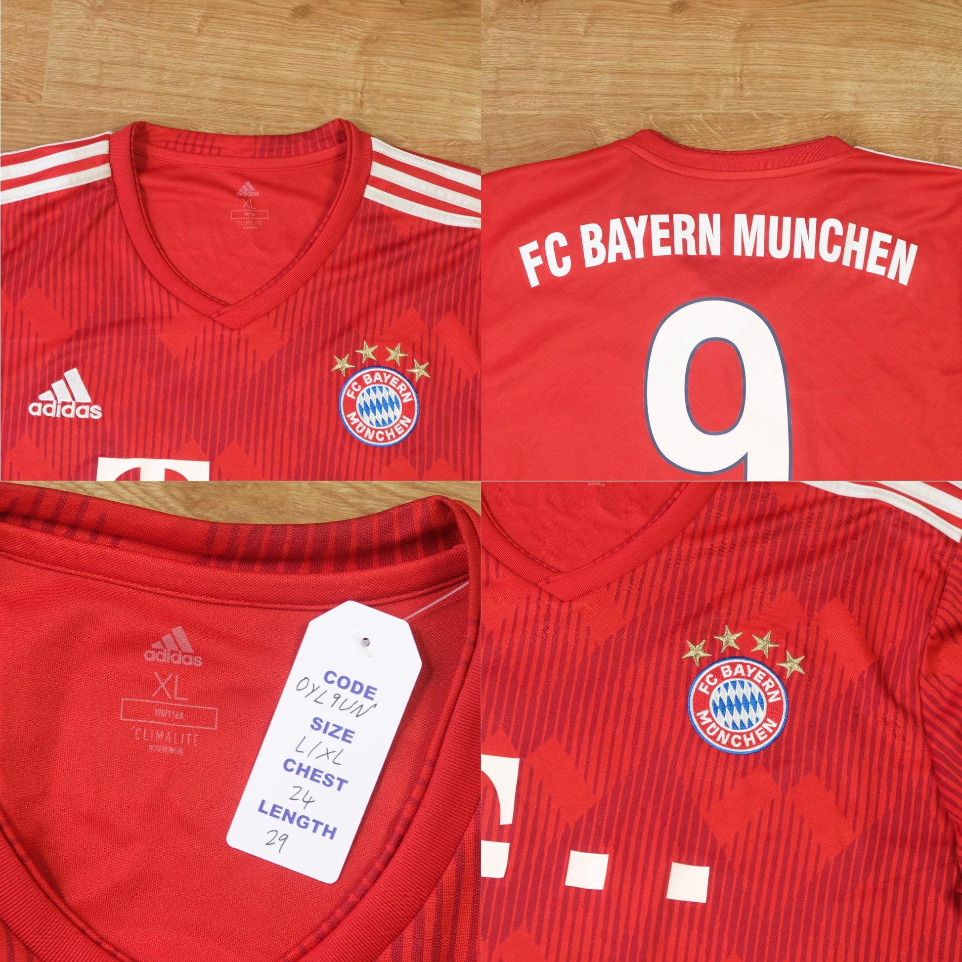 2018/19 Bayern Munich Shirt Lewandowski Adidas