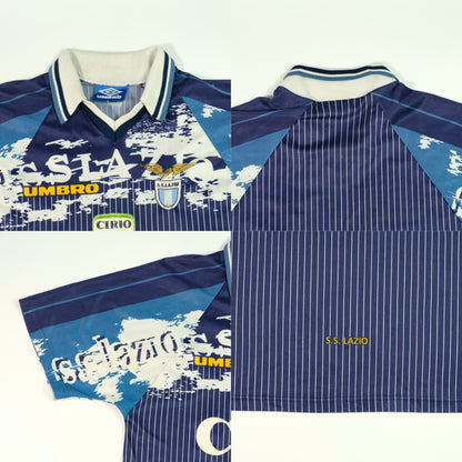 Lazio Italy Cirio Original 1996/1997 Away Football Shirt Medium