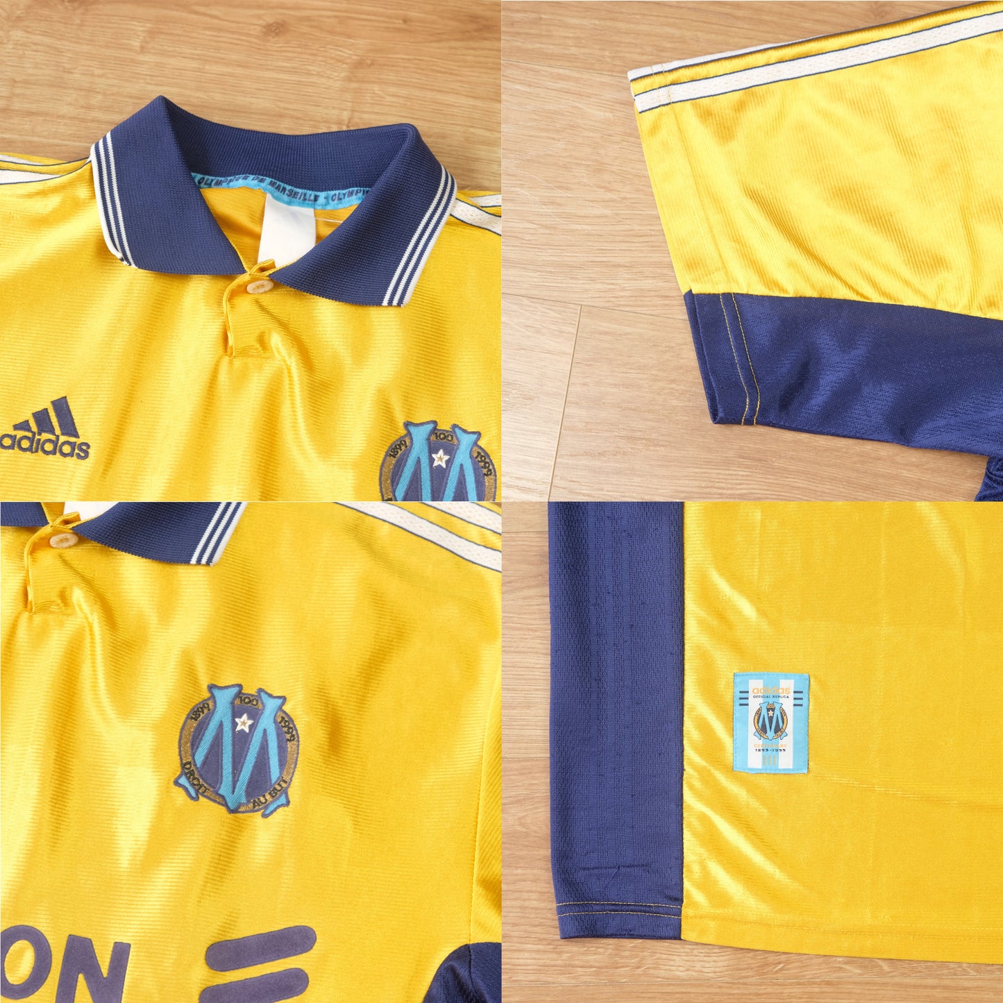 1998/99 Olympique Marseille Third Shirt Centenary Adidas 