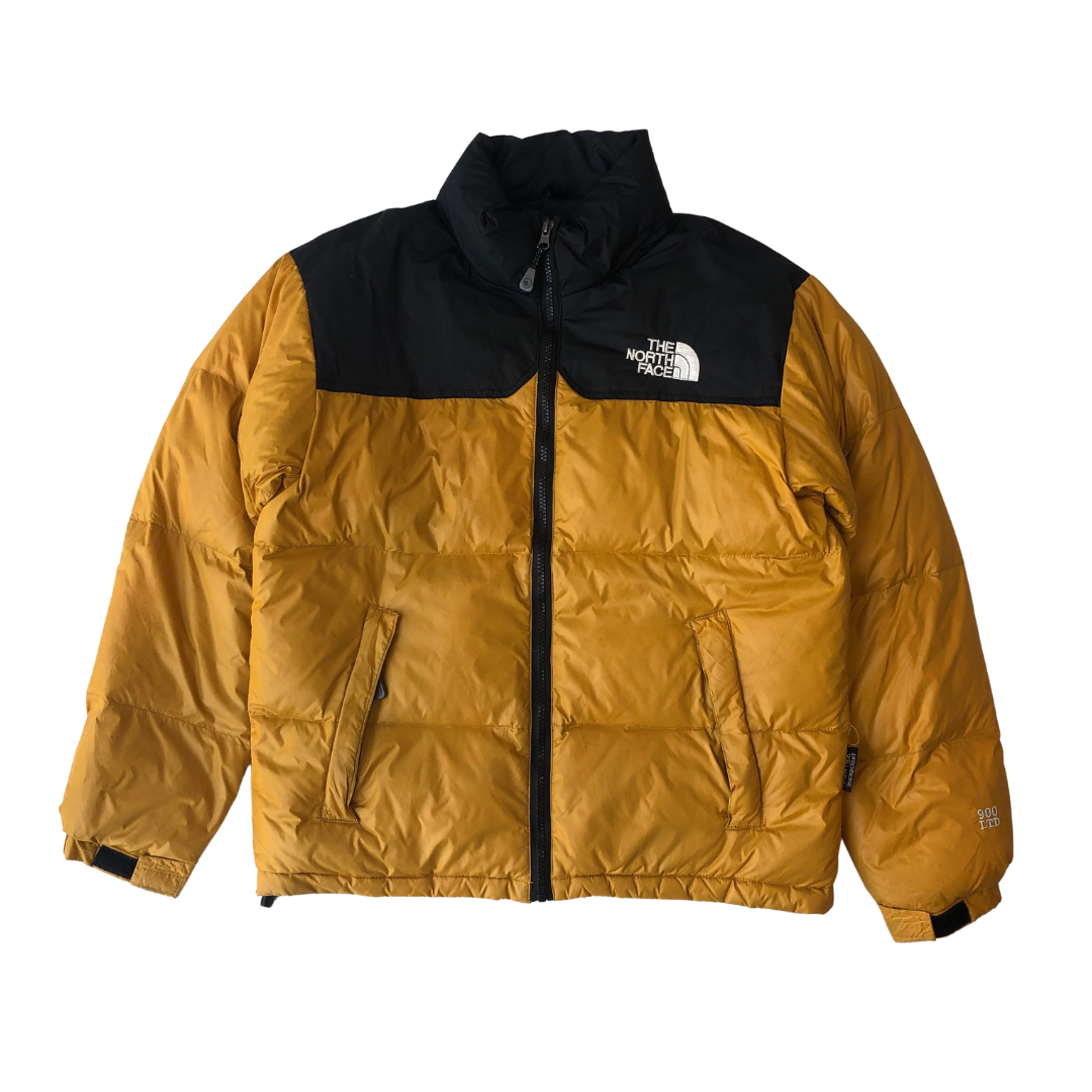 Mustard yellow north face hot sale jacket