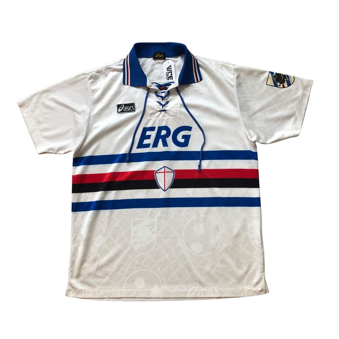 1992-1994 Sampdoria Asics Home Shirt, Classic Football Shirts, Vintage Football  Shirts, Rare Soccer Shirts, Worldwide Delivery, 90's Football Shirts