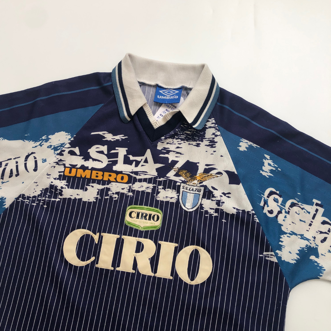 Lazio Cirio Original 1996/1997 Away Football Shirt Large