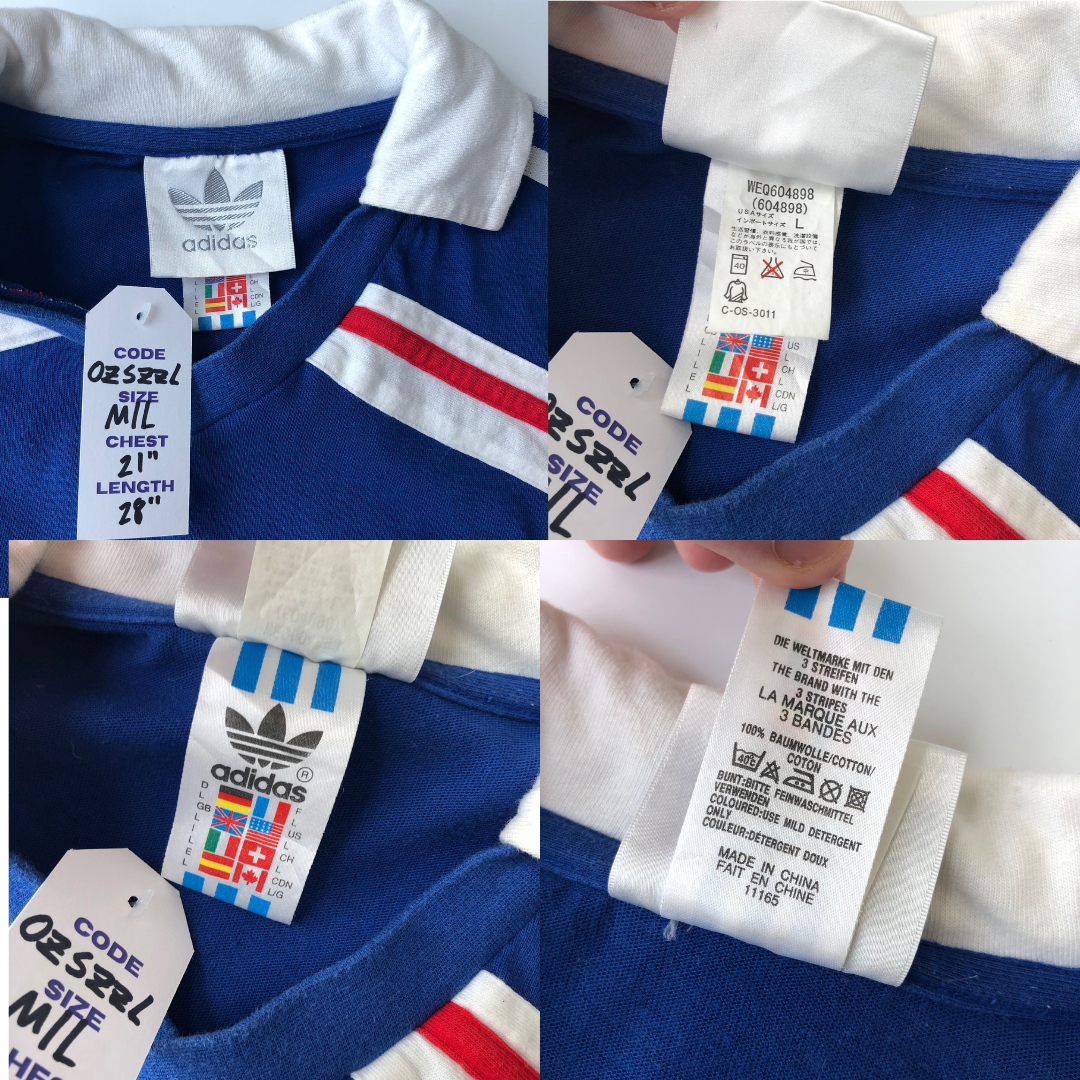 France Original 1986/1990 Adidas Home Football Shirt Medium/Large