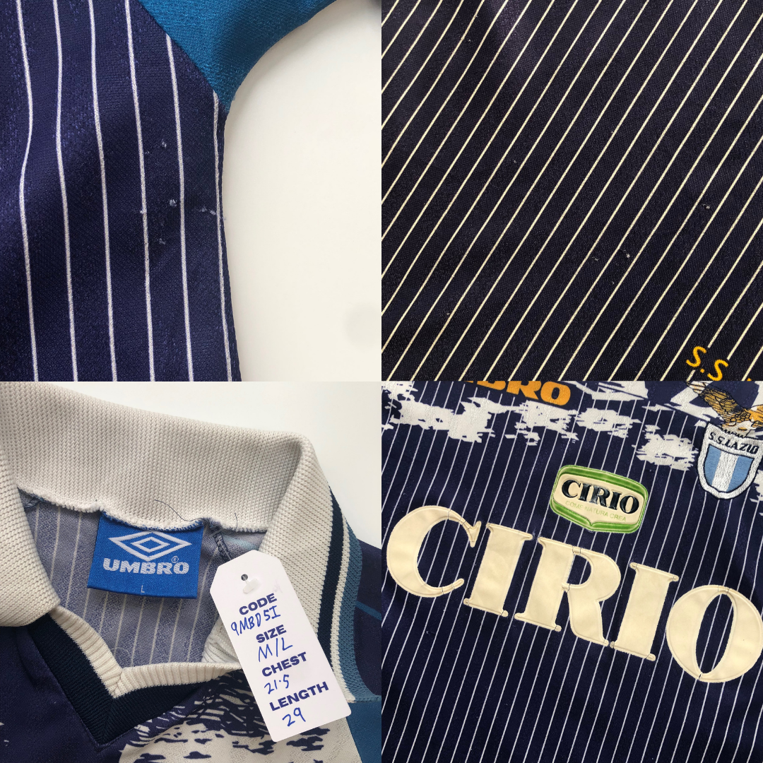 Lazio Cirio Original 1996/1997 Away Football Shirt Large