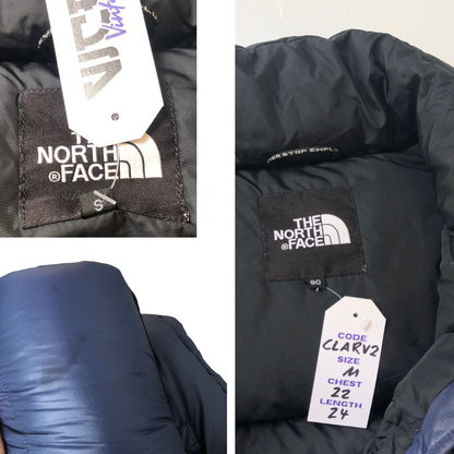 The North Face Nuptse 700 Vintage Navy Down Puffer Jacket Medium